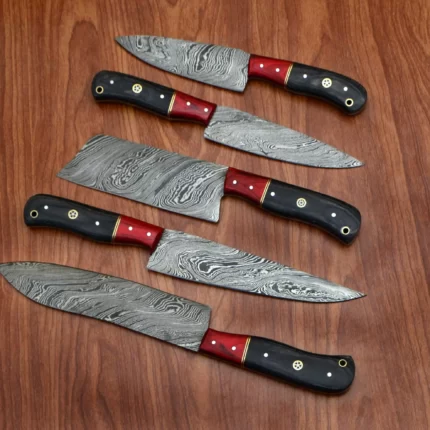 Steel Fixed Hand Made Damascus Kitchen Chef Knives