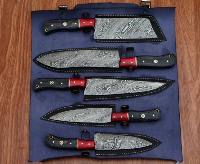 Steel Fixed Hand Made Damascus Kitchen Chef Knives