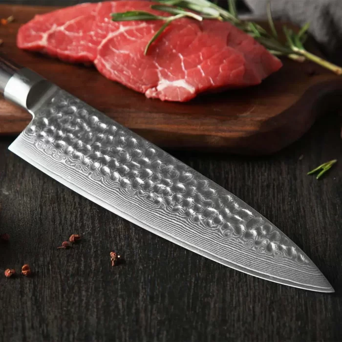 Super Sharp 67 layers Damascus Steel Chef Knife with Pakka Wood Handle